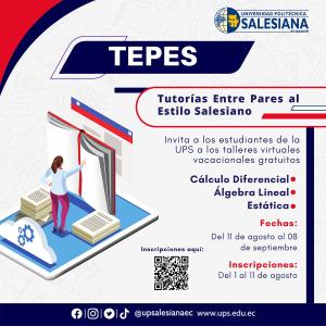 Afiche promocional de las tutorías entre pares al estilo salesiano - sede Quito